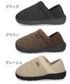 MEI メイ モックシューズ レディース SHL-263001 キルティング ボア スリッポン かかとが踏める 2WAY あったか スリッパ サボ シューズ ブラック ブラウン グレージュ 秋冬
